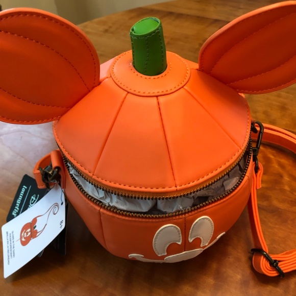 Loungefly Disney Mickey Mouse Mick-O-Lantern Halloween Crossbody NWT - Picture 6 of 9